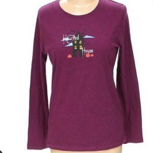 size L, bust up to 38” inches, haunted house shirt, new 🏠 condition
